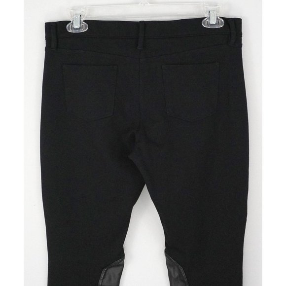 J. CREW Gigi Ponte Black Faux Leather Stretch Pant - Picture 3 of 6